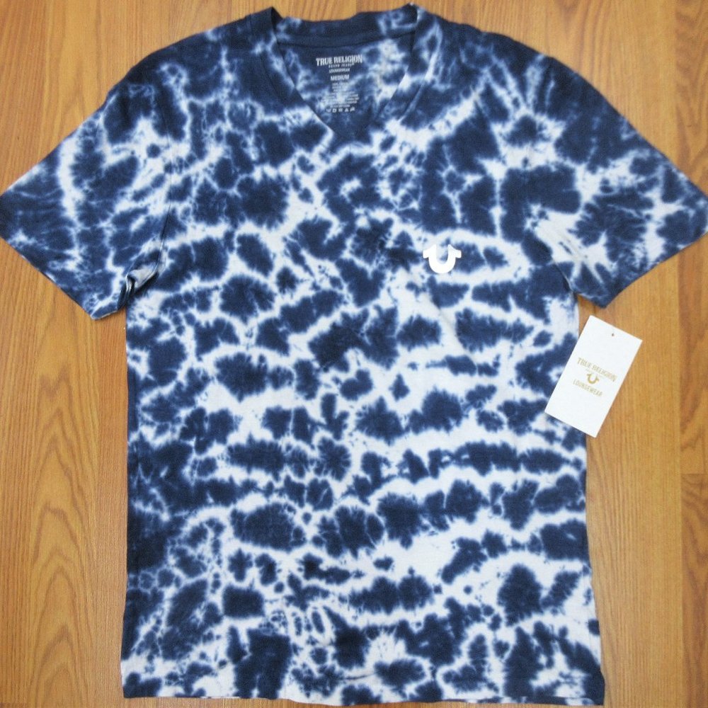 NEW! TRUE RELIGION 100% COTTON T-SHIRT DARK BLUE